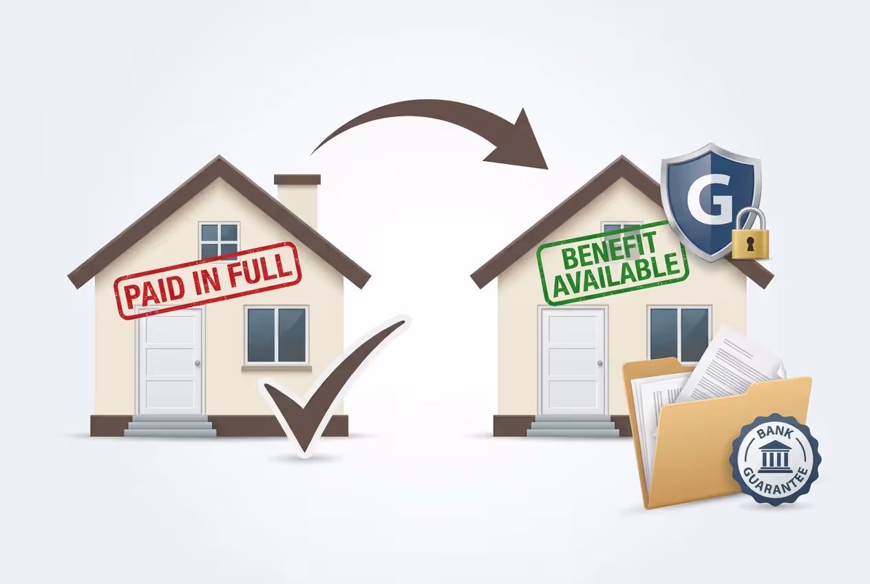 Concept image showing VA loan entitlement being restored for a new home purchase