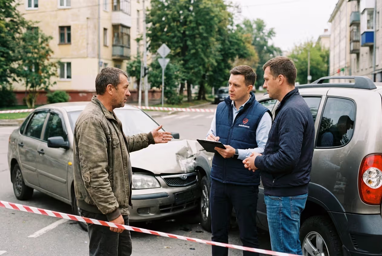 Auto insurance liability involving driver insurer and third party