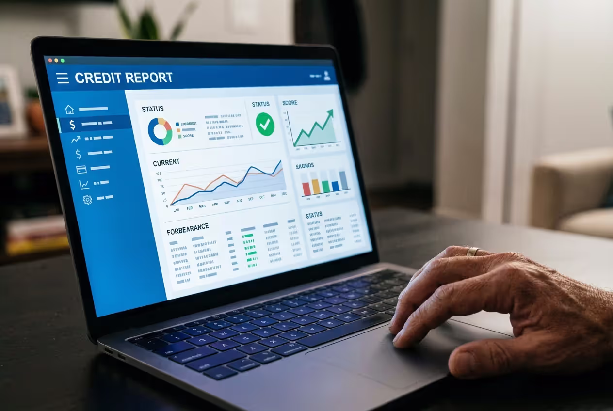 Checking a credit report with student loan forbearance status